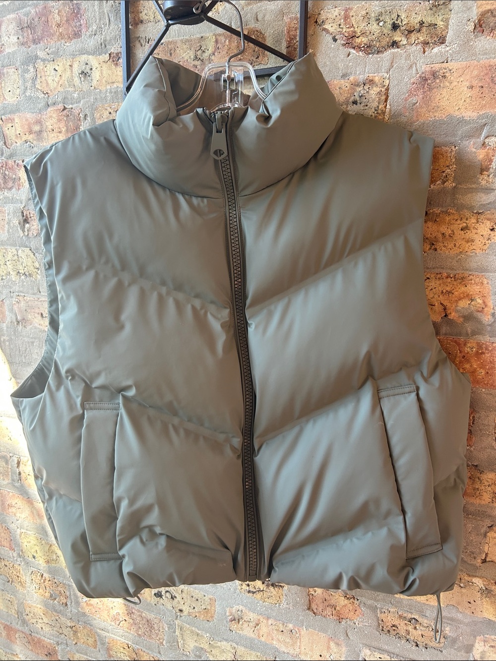 Women’s Quilted Puffer Vest - Olive Green
